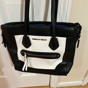 Christian Siriano Black and White Purse